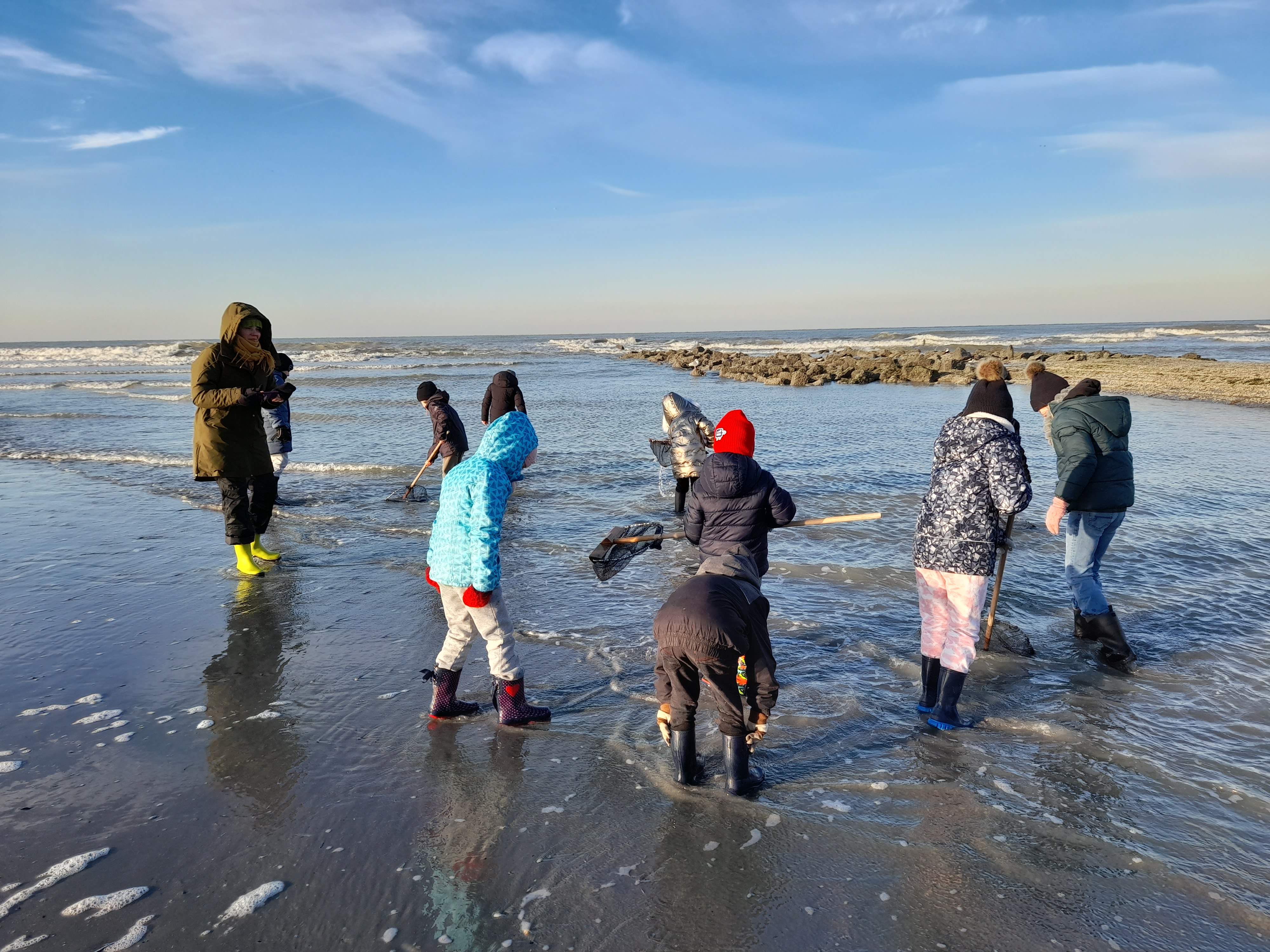 Animations au bord de la mer du Nord lors de nos classes vertes